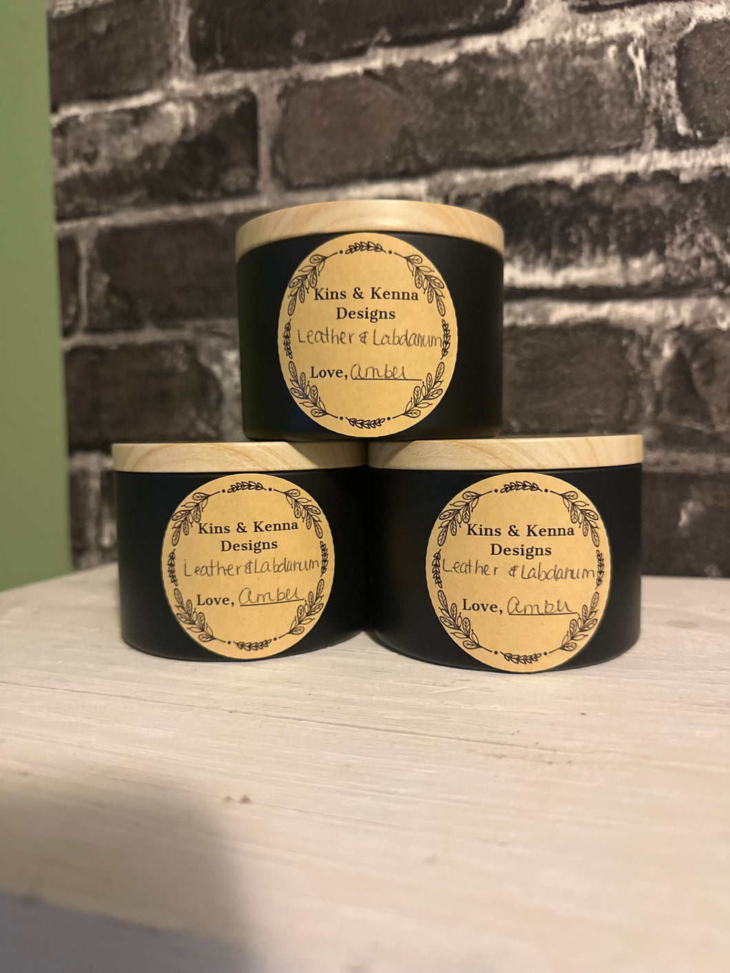 Leather & Labdanum Scented Candle